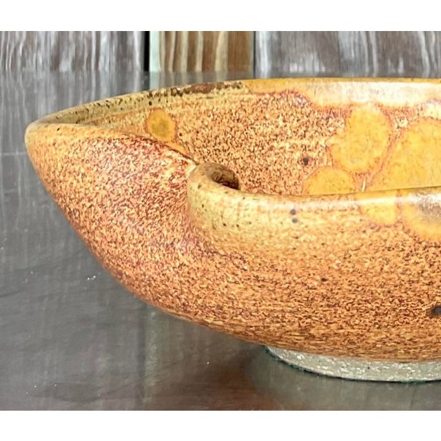 Vintage Boho Studio Pottery Bowl For Sale - Image 4 of 12