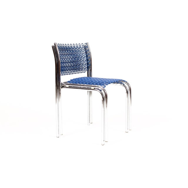 Mid-Century Modern Mid Century Vintage Modernist Thonet Softec Chairs by David Rowland — Chrome Frames — Pair For Sale - Image 3 of 11