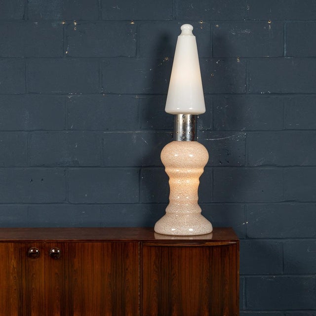 A wonderful vintage Italian table lamp made by Carlo Nason for Mazzega. Produced in Murano, Venice in the 1970s, this...