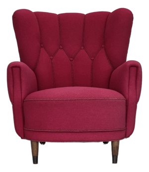 Vintage Danish Lounge Chair in Furniture Wool, 1960s