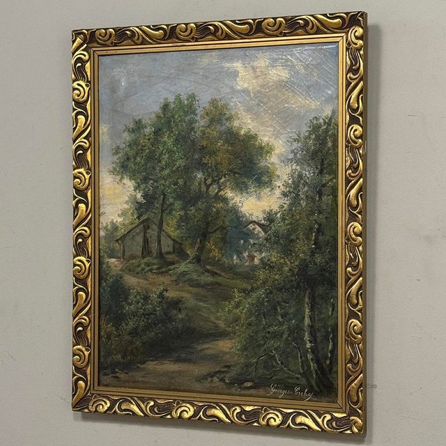 Early 20th Century Antique Framed Oil Painting on Canvas by Georges Crehay (1849-1933) For Sale - Image 5 of 16
