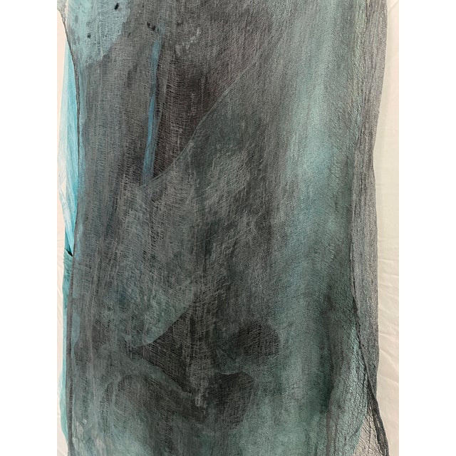 Dark Green "Verdant Escape" Mixed Media Dimensional Color Field Painting by Stacey Warnix For Sale - Image 8 of 9