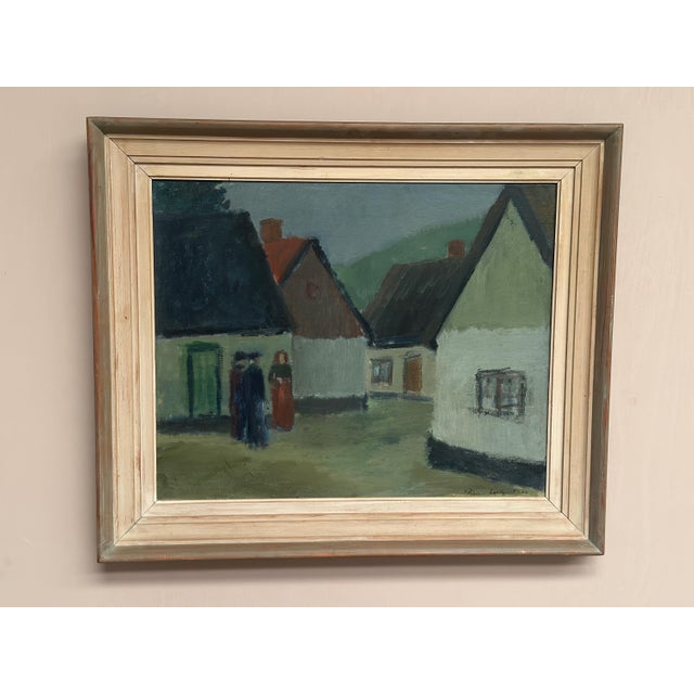 Fabian Lundqvist, Village, 1944, Oil on Canvas, Framed For Sale - Image 9 of 18