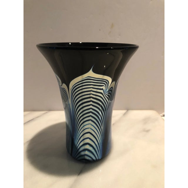 Contemporary 1980s Correa Studios Iridescent Flared Vase For Sale - Image 3 of 13