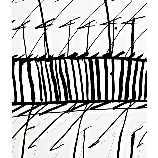 1990s K. R. H. Sonderborg, Untitled, Ink Drawing, Informel, Signed and Dated For Sale - Image 5 of 6