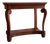 Marble and Walnut Console Table For Sale