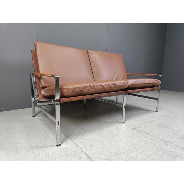 Animal Skin Vintage FK 6720 Sofa by Fabricius & Kastholm for Kill International, 1960s For Sale - Image 7 of 14