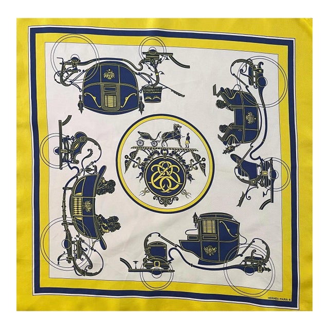 Hermès Gavroche Scarf « Ex-libris » 1998 For Sale