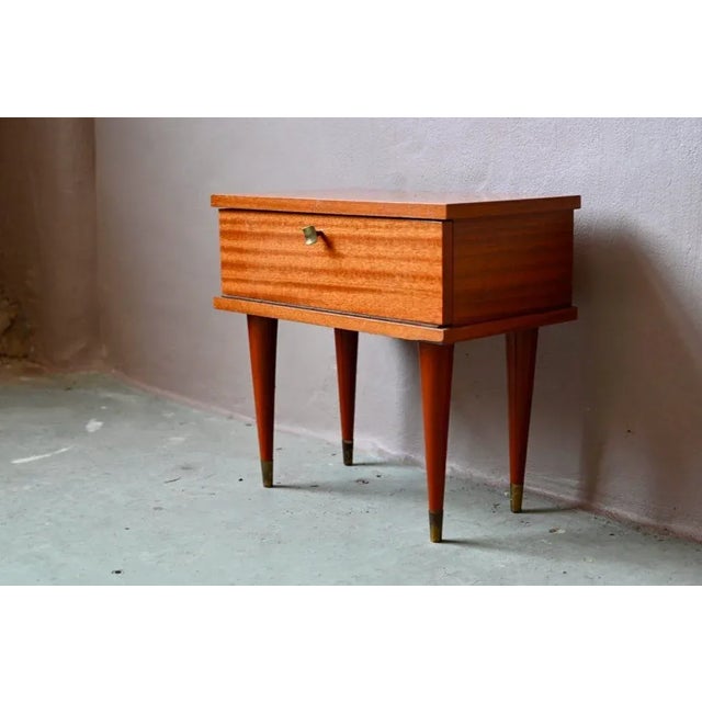 Vintage Oak Bedside Table For Sale - Image 5 of 10