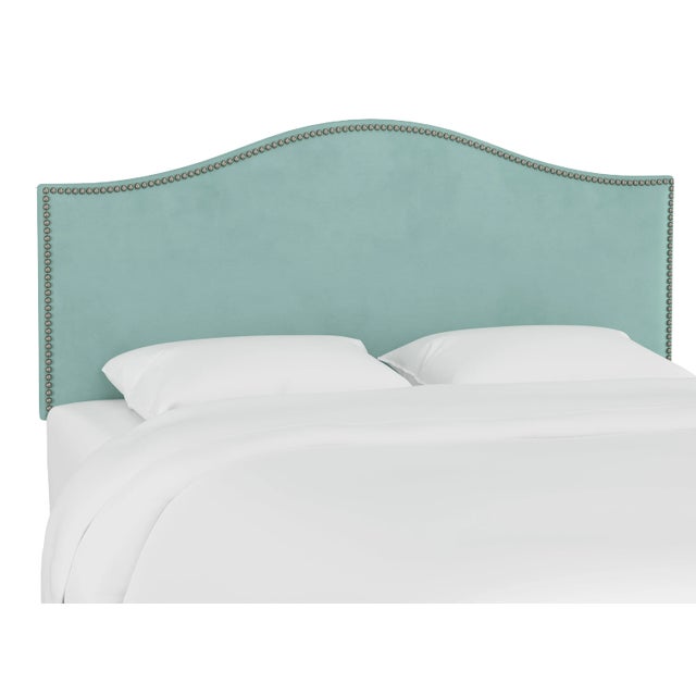Not Yet Made - Made To Order Ashland Headboard in Caribbean Classic Velvet, Twin For Sale - Image 5 of 6