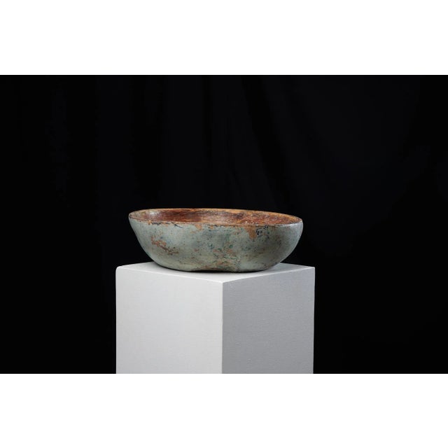 Antique Swedish Folk Art Hand-Crafted Painted Bowl For Sale - Image 3 of 8