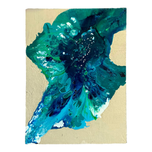Vintage Boho Original Abstract Oil on Canvas