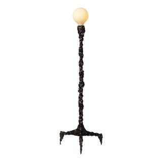 Sweet Thing Tall Lamp in Patinated Cast Bronze by William Guillon For Sale