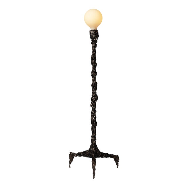 Sweet Thing Tall Lamp in Patinated Cast Bronze by William Guillon For Sale