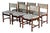 Rosewood Dining Chairs Set of 6 Upholstered Seat Denmark 1960s For Sale
