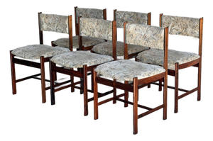 Rosewood Dining Chairs Set of 6 Upholstered Seat Denmark 1960s