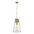 Thomas O'Brien for Visual Comfort Signature Robinson Large Pendant in Hand-Rubbed Antique Brass with Clear Glass For Sale