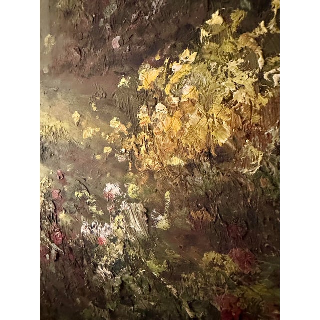 Framed Oil Painting on Canvas - the Rose Garden For Sale - Image 4 of 9
