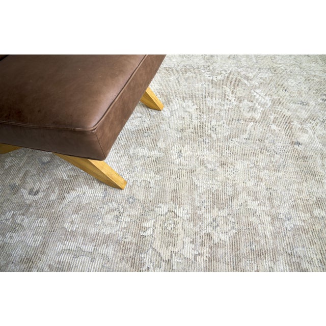 2020s Exquisite Rugs Tuscany Handmade New Zealand Wool & Bamboo Silk Tan Rug-14'X18' For Sale - Image 5 of 7