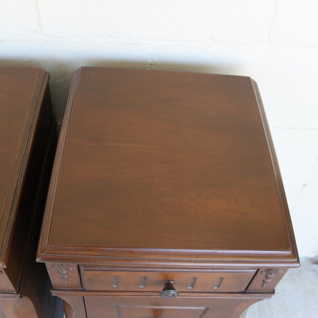 Pair of 1930s Depression Era Upcycled Vanity Nightstands For Sale In Cincinnati - Image 6 of 16