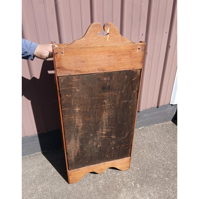 Antique Wall Hanging Barber Cabinet Quarter Sawn Oak Frank S Betz Co Chicago Usa For Sale - Image 17 of 17
