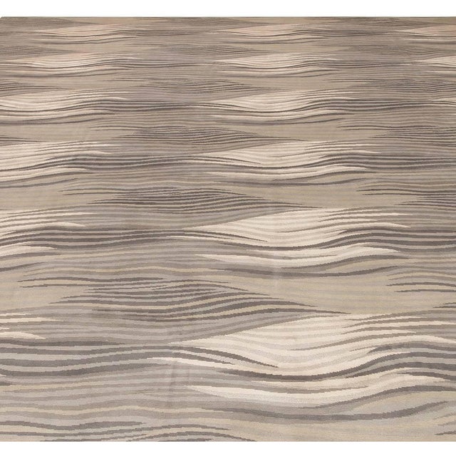 Modern Oversized Abstract "River" Wool Rug by Doris Leslie Blau For Sale - Image 4 of 7