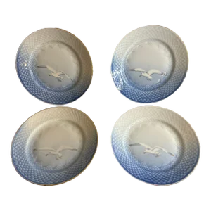 Late 20th Century Bing & Grondahl Seagull Salad Plates- Set of 4