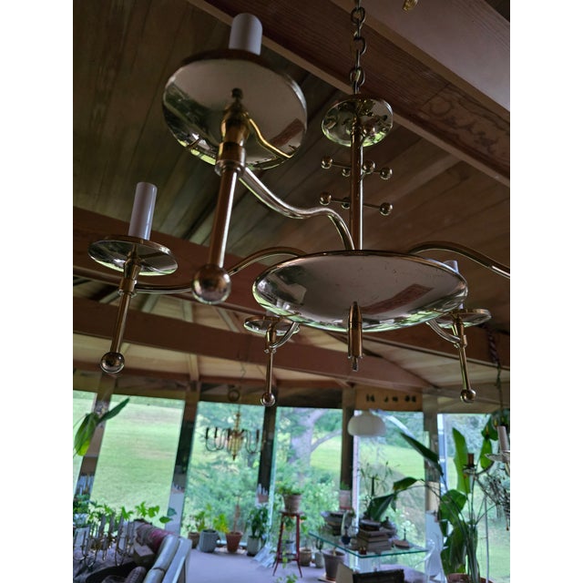 Vintage Mid Century Modern Italian Stylized Chandelier For Sale In Boston - Image 6 of 9