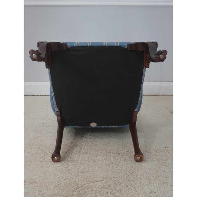 Baker Georgian Style Carved Mahogany Library Chair For Sale - Image 17 of 18