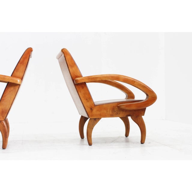 Mid-Century Armchairs in Bent Wood, 1960s, Set of 2 For Sale - Image 4 of 9