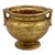 Antique Italian Gold Leaf Gilt Terra Cotta Cachepot For Sale