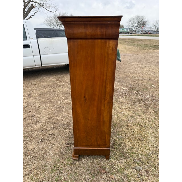 19th Century French Louis Philippe Burl Walnut Secretary Desk For Sale - Image 4 of 12
