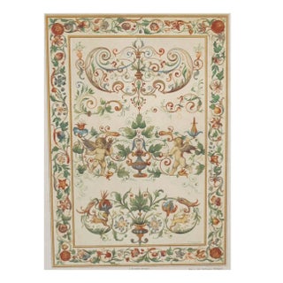 Colorful Decorator Sheet - Cherubs C.1900 For Sale