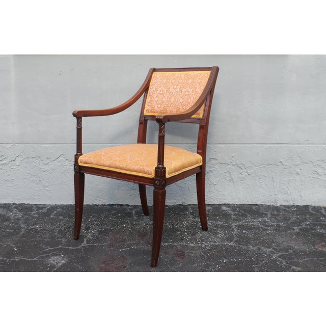 Traditional Vintage Traditional Style Side Chair Pink/ Yellow/ Gold VTextile For Sale - Image 3 of 13