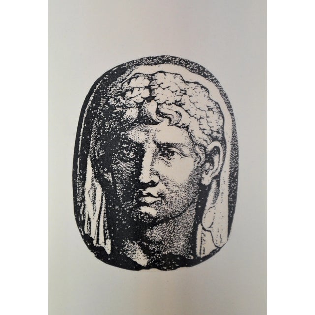 A vintage pair of Mid-Century Modern Cameo off-white lamps designed in the 1960s by the Italian master of playful and...