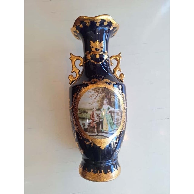 Blue Late 20th Century French Style Vase For Sale - Image 8 of 8