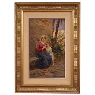 G. Grassis, Figurative Scene, 20th Century, Oil Painting, Framed For Sale