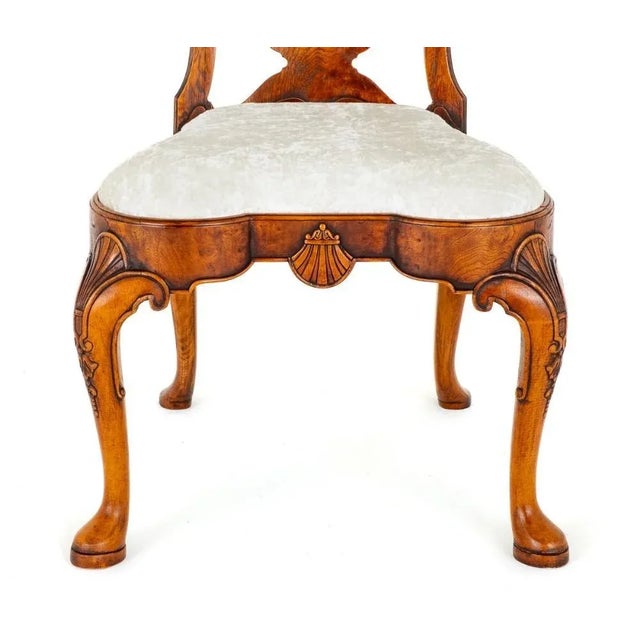 Queen Anne Dining Chairs in Walnut, 1920s, Set of 12 For Sale - Image 6 of 11