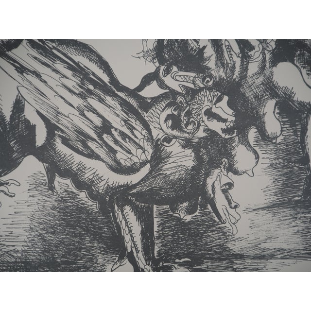 Ossip ZADKINE Mythology: Hercules battling the Lernaean Hydra, 1960 Original lithograph Signed in pencil and signature in...