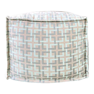 2009 Lee Industries Pouf/Slipcover Ottoman With Self Flange Welt & Retired Fabric