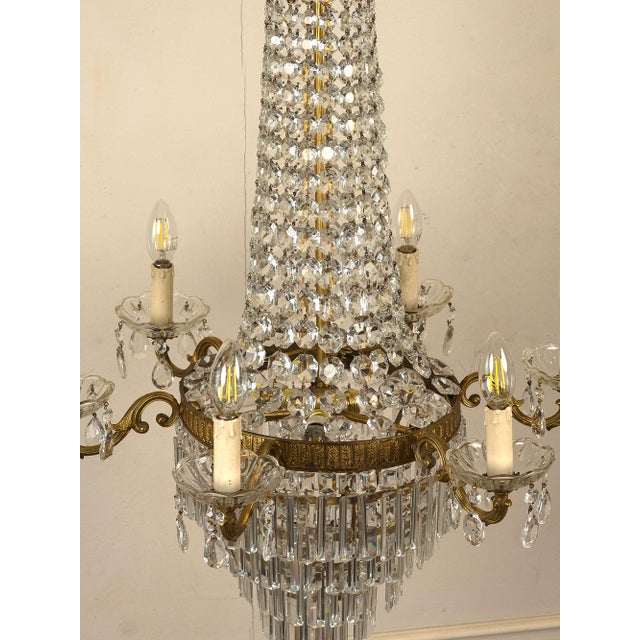 Empire-Style Chandelier in Cut Crystal, Italy, 1950s For Sale - Image 12 of 13