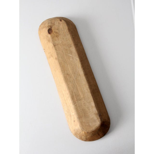Antique Hand-Carved Wooden Dough Bowl For Sale - Image 9 of 12