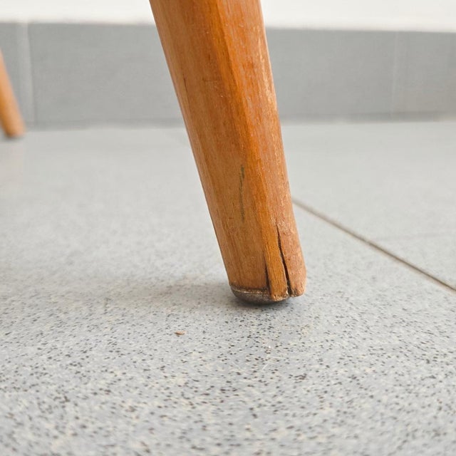 Vintage Chair with Compass Leg by Gerard Guermonprez, 1950s For Sale - Image 11 of 18