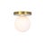 Globe Flush Mount Brushed Brass, 5 Inch Glass Globe, by Research.Lighting, Modern, Minimal For Sale In New York - Image 6 of 8
