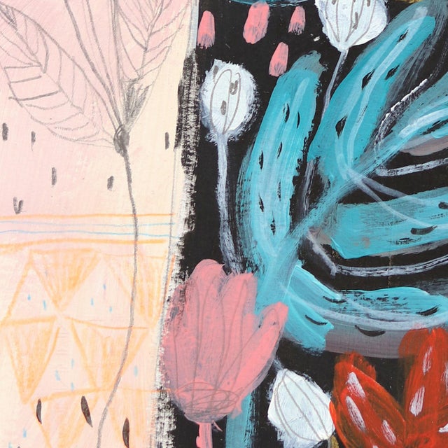 2020s Passing Clouds - Colorful Whimsical Figurative Feminine Fantasy Art on Paper Original Artwork by Silvia Pavarini For Sale - Image 5 of 7