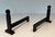 1950s Modernist Andirons in Steel and Wrought Iron - a Pair For Sale - Image 9 of 12