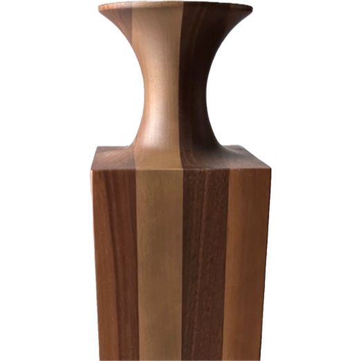 2018 Mathieu Delacroix for Cinna and Ligne Roset French Contemporary Lathe-Made Walnut Vase For Sale - Image 13 of 16