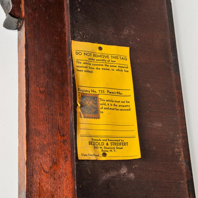 Antique Mahogany Footstool Empire Upholstered Ottoman For Sale - Image 16 of 16