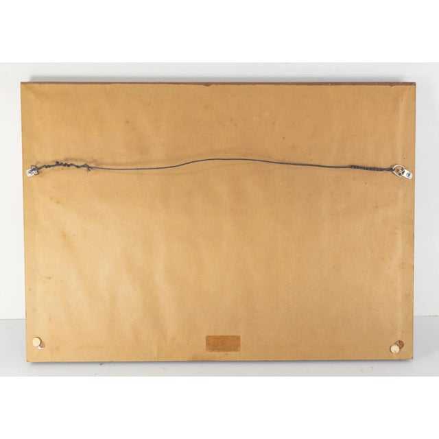 Cream 19th Century American Folk Art Americana Needlework Embroidery of Cherries For Sale - Image 8 of 8