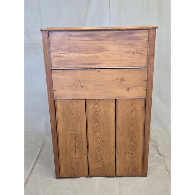 Antique Circa 1900 English Pine Schoolmaster's Standing Desk With Storage For Sale - Image 14 of 14